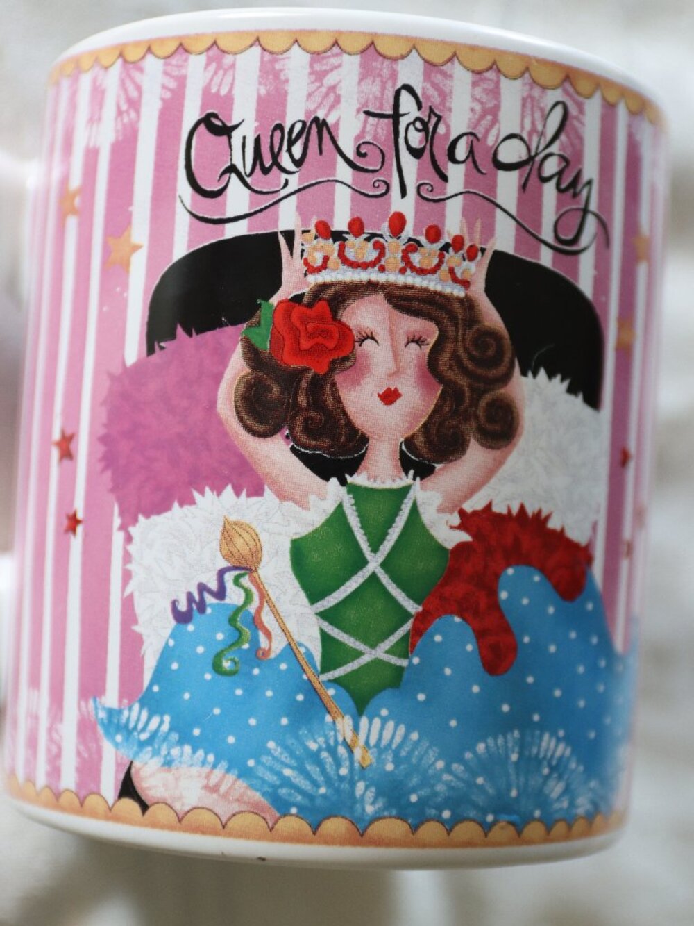 Certified International Lorilynn Simms  "Queen for a Day" 20 Ceramic Coffee Mug